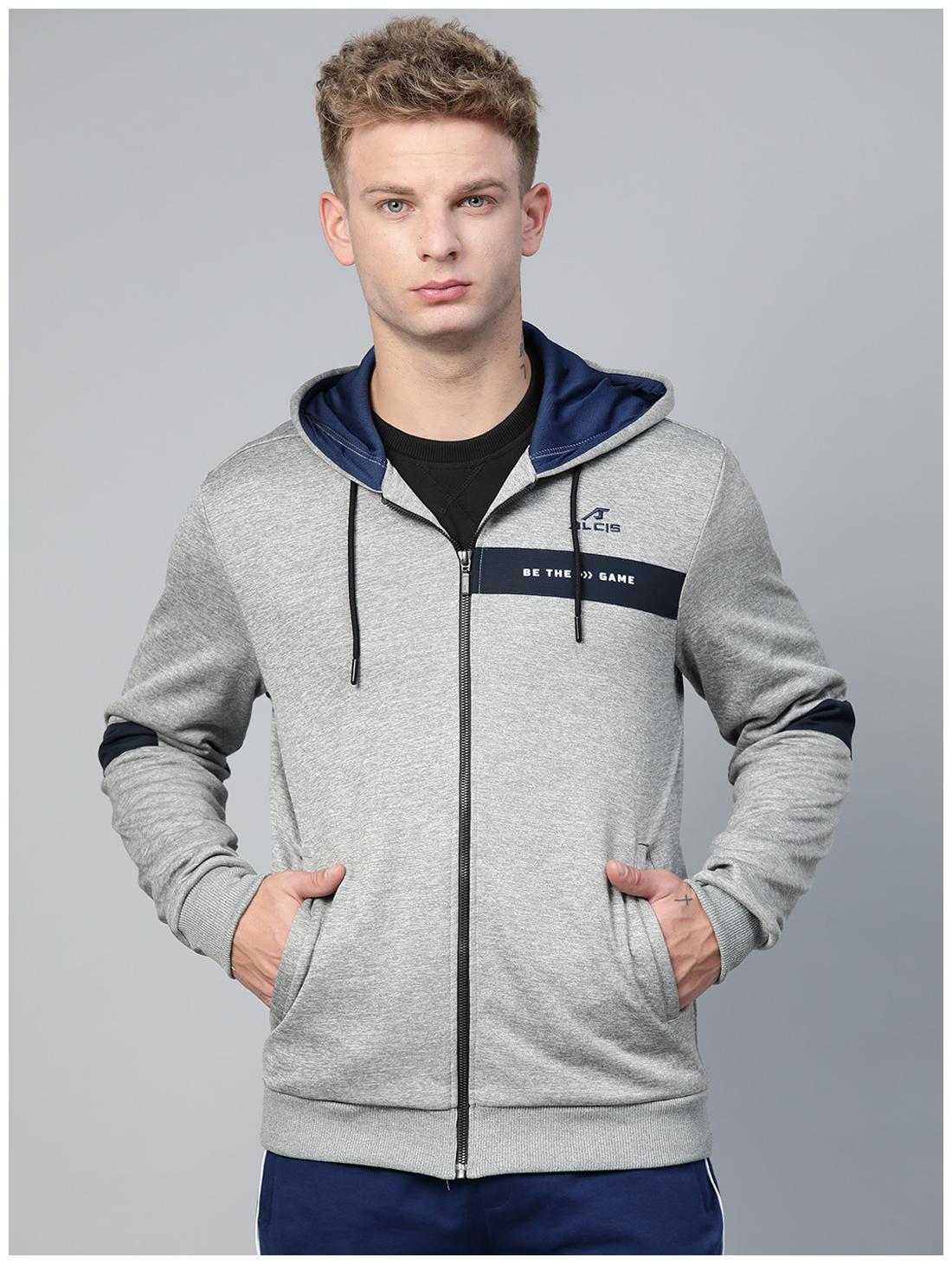 

Alcis Men Grey Solid Sports jacket