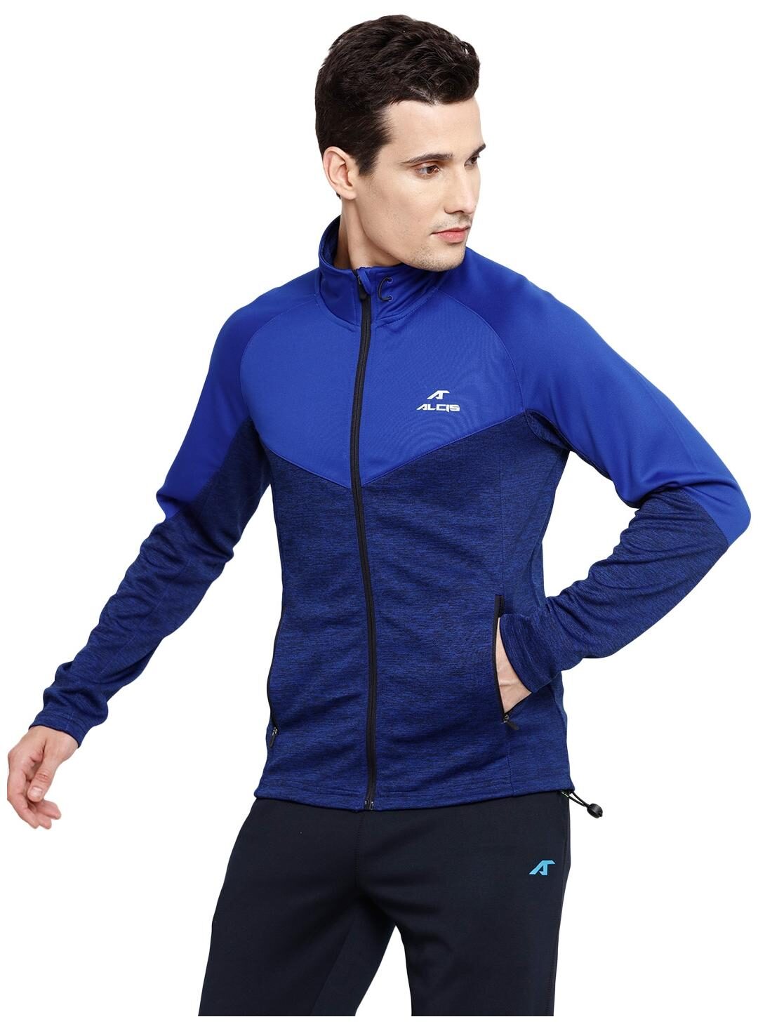 Buy Alcis Men Navy blue Solid Sports jacket Online at Low Prices in