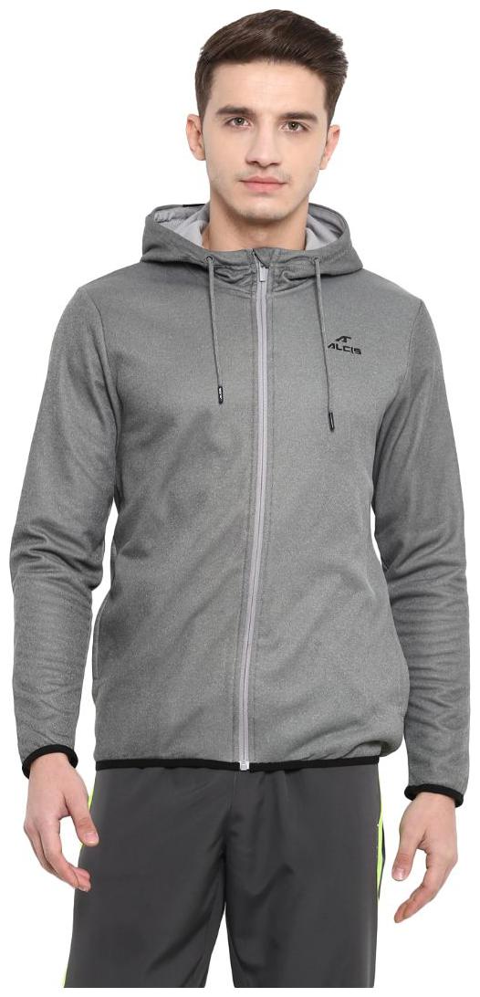 

Alcis Men Grey Hooded Sweatshirt
