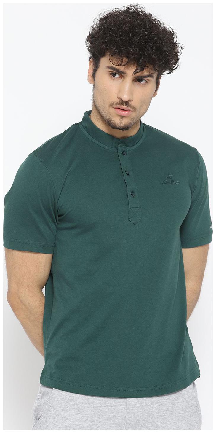 

Alcis Men Green Regular fit Cotton Blend Henley neck T-Shirt - Pack Of 1