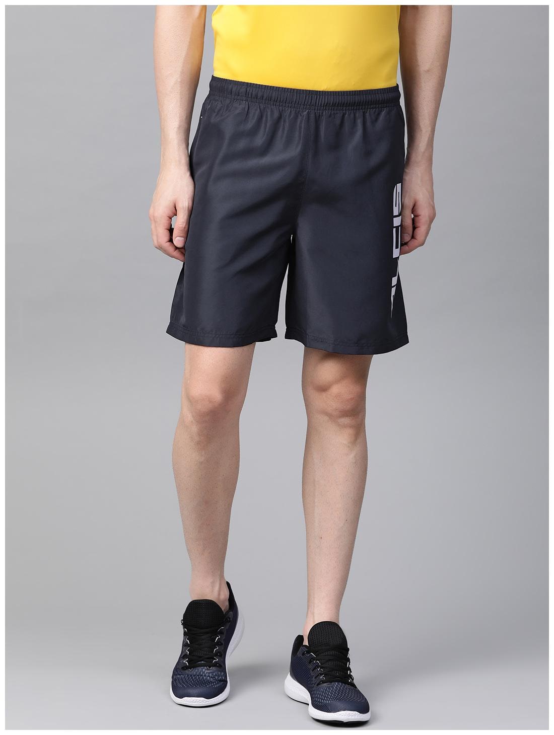 

Alcis Men Polyester Printed Navy Blue Sports Shorts