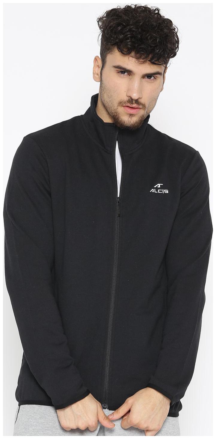 

Alcis Men Polyester Solid Black Jacket