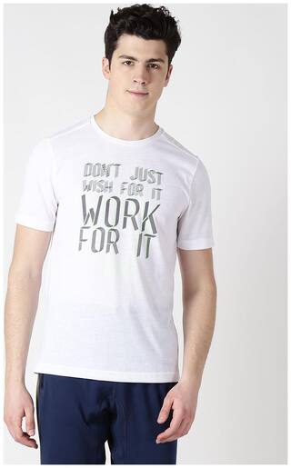 Alcis Men Round Neck T-Shirt White