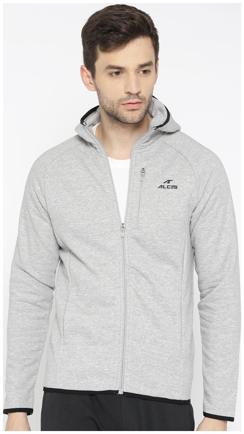 

Alcis Men Solid Grey Hoodie