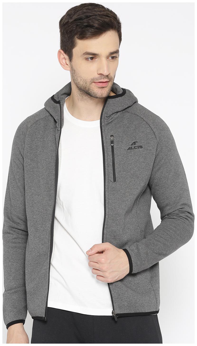 

Alcis Men Solid Grey Hoodie