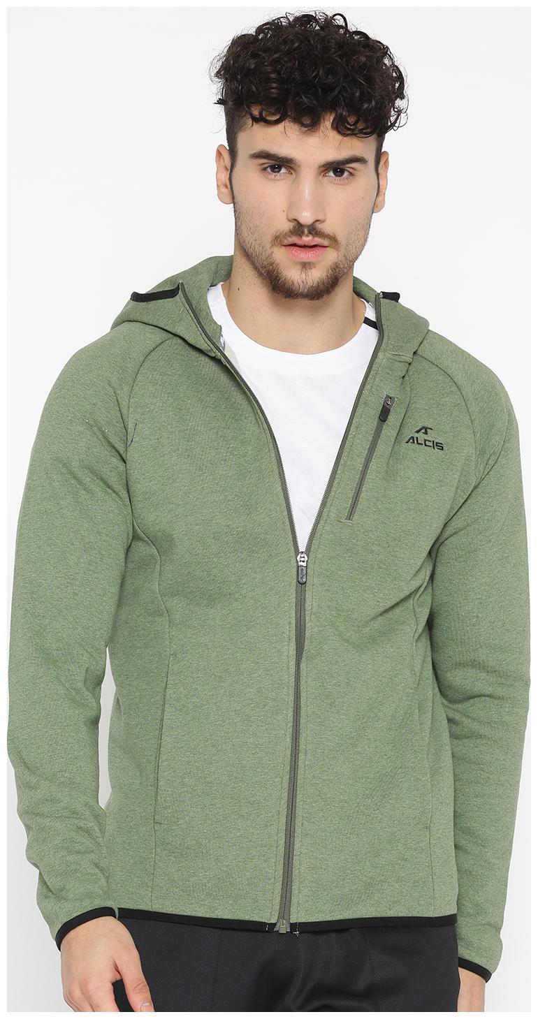 

Alcis Men Solid Olive Hoodie