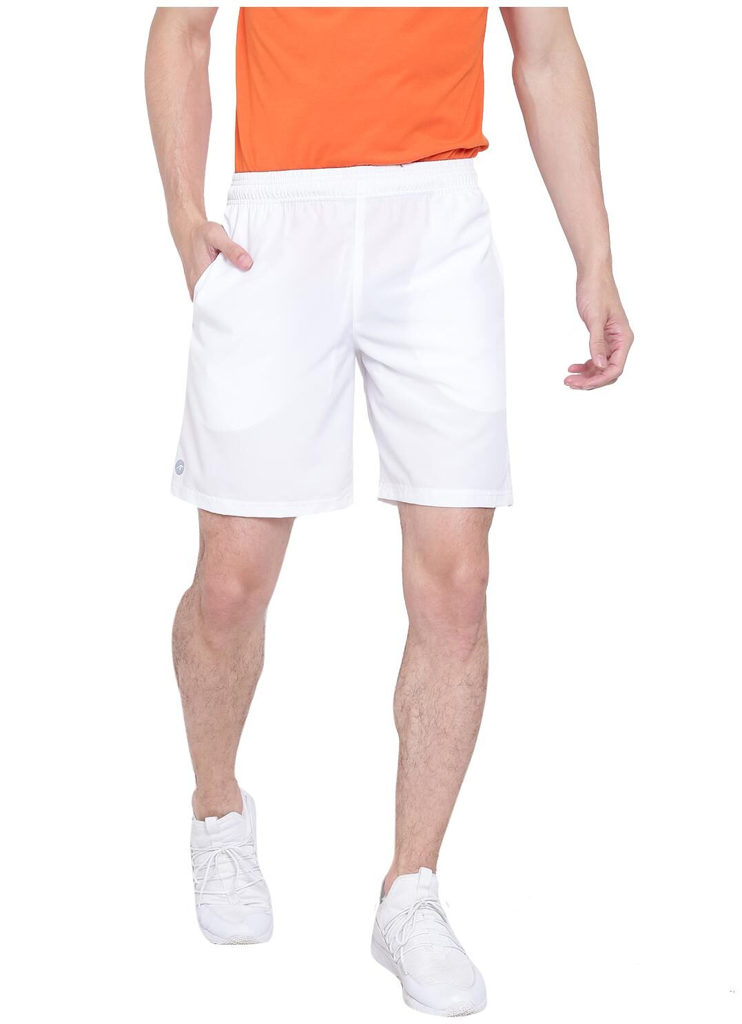 

Alcis Men White Polyester Solid Sports Shorts