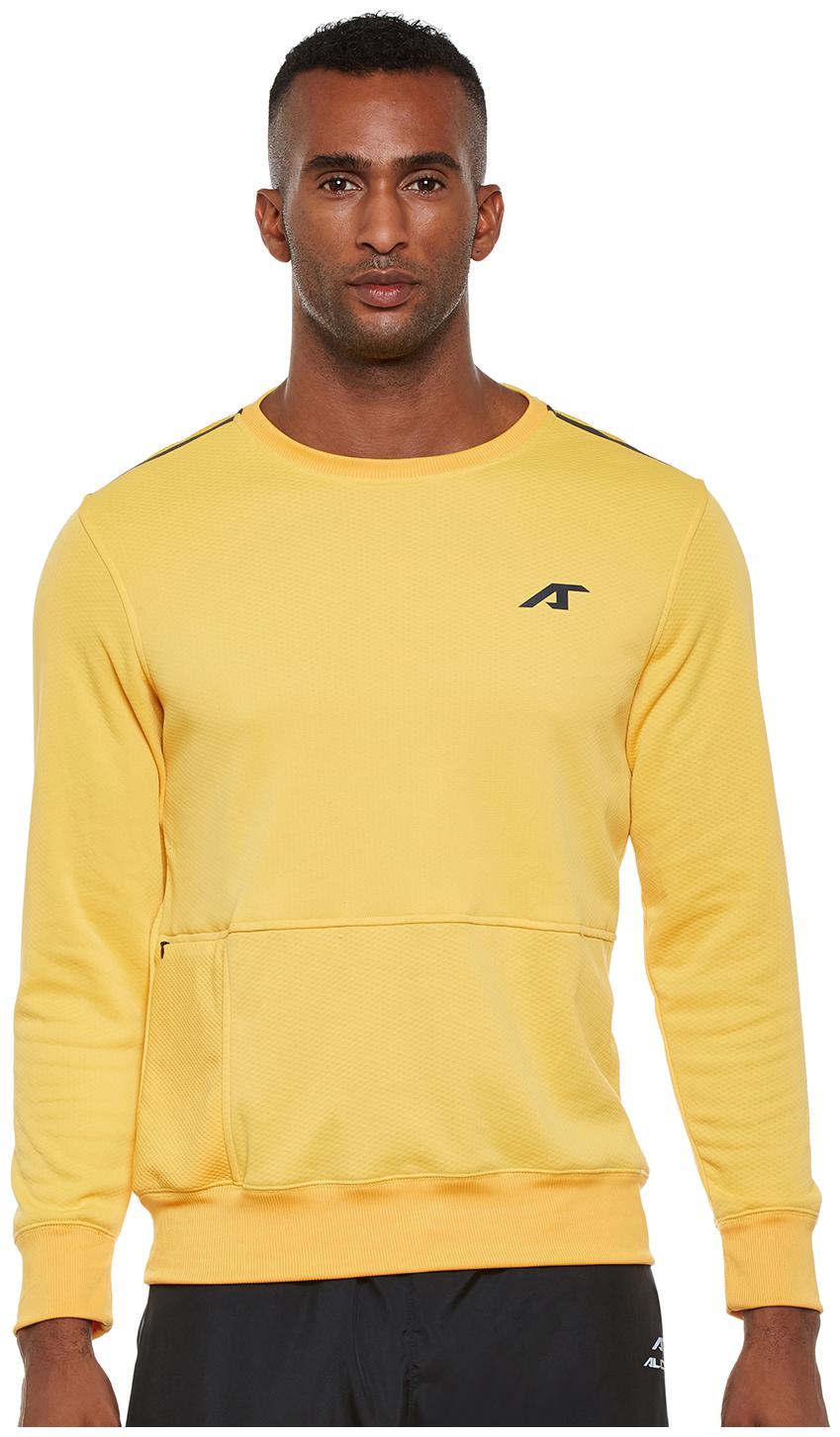 

ALCIS MEN YELLOW SPACED TRAIN SWEAT