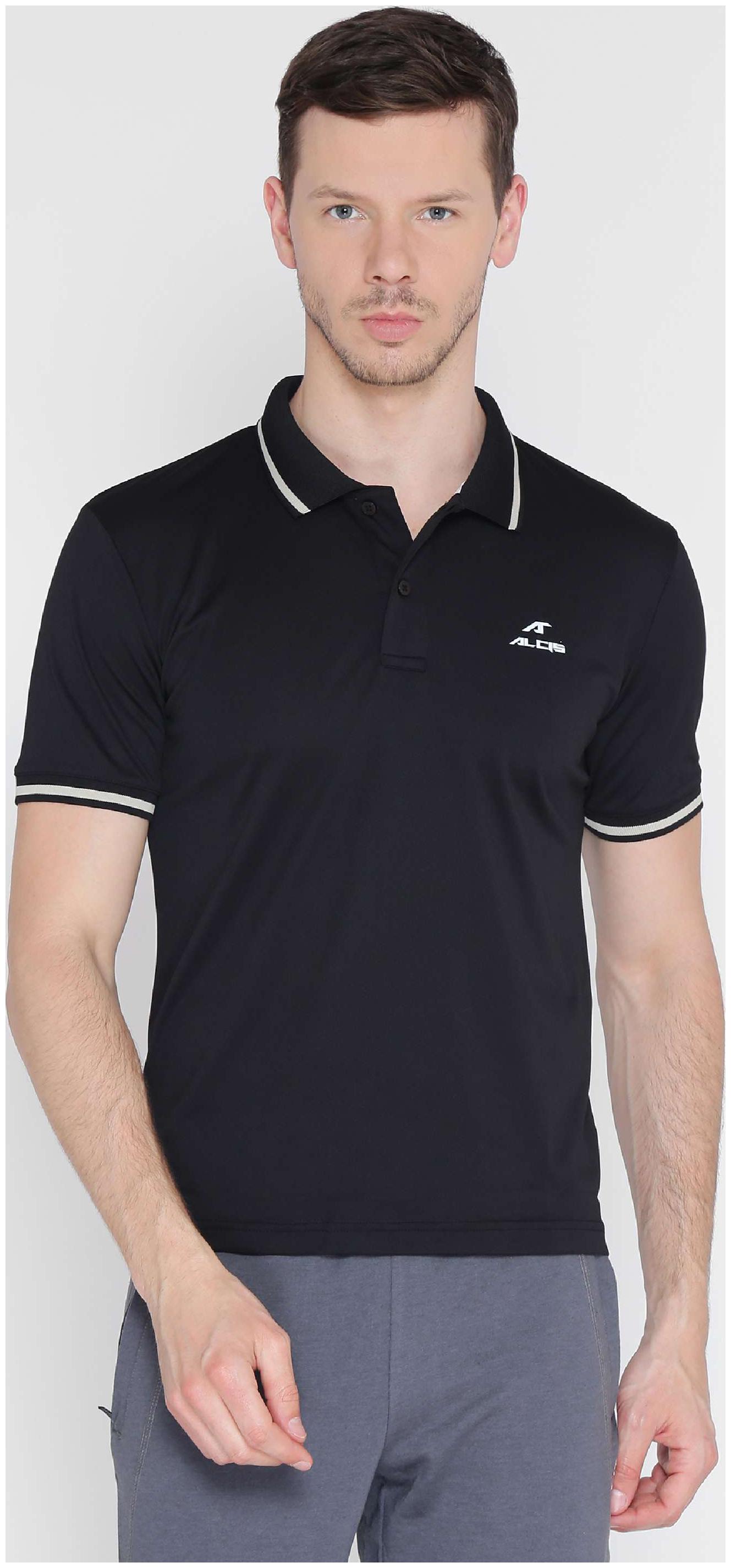 

Alcis Men Black Regular fit Polyester Polo collar T-Shirt - Pack Of 1