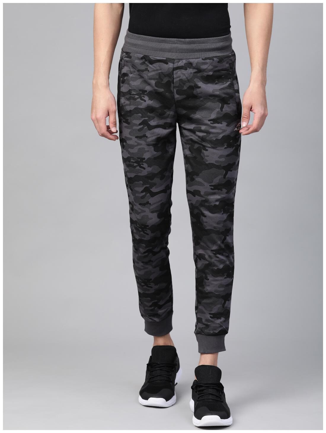 

Alcis Men Black Grey Camouflage Regular fit Joggers