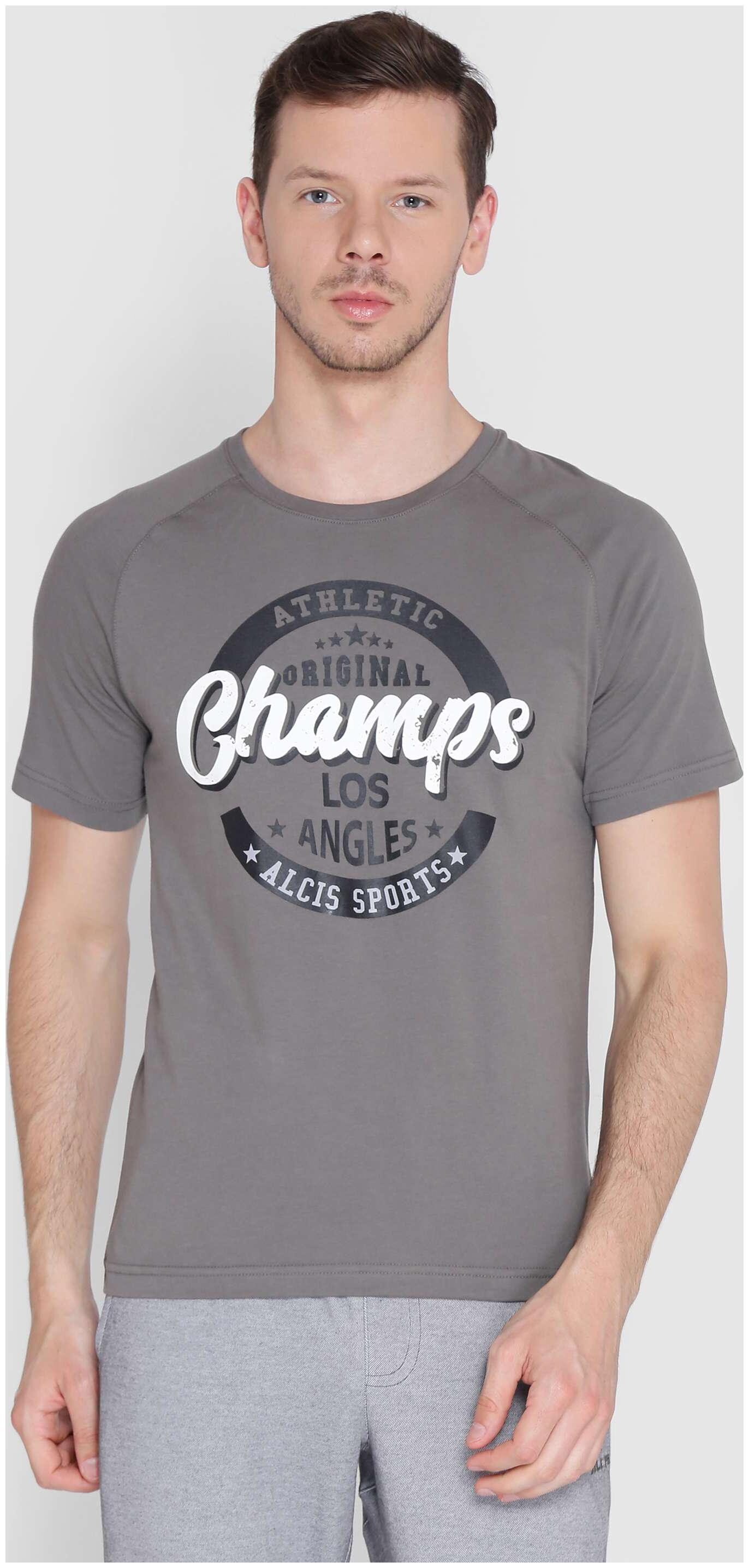 

Alcis Men Grey Regular fit Cotton Round neck T-Shirt - Pack Of 1