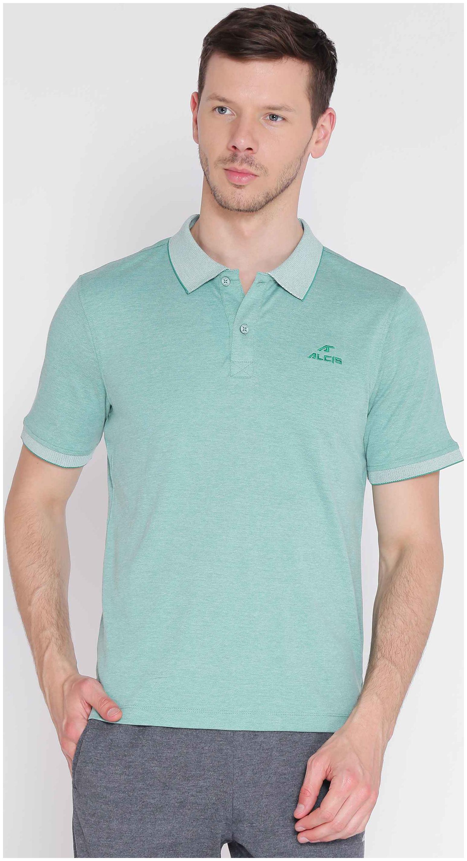

Alcis Men Green Slim fit Cotton Blend Polo collar T-Shirt - Pack Of 1