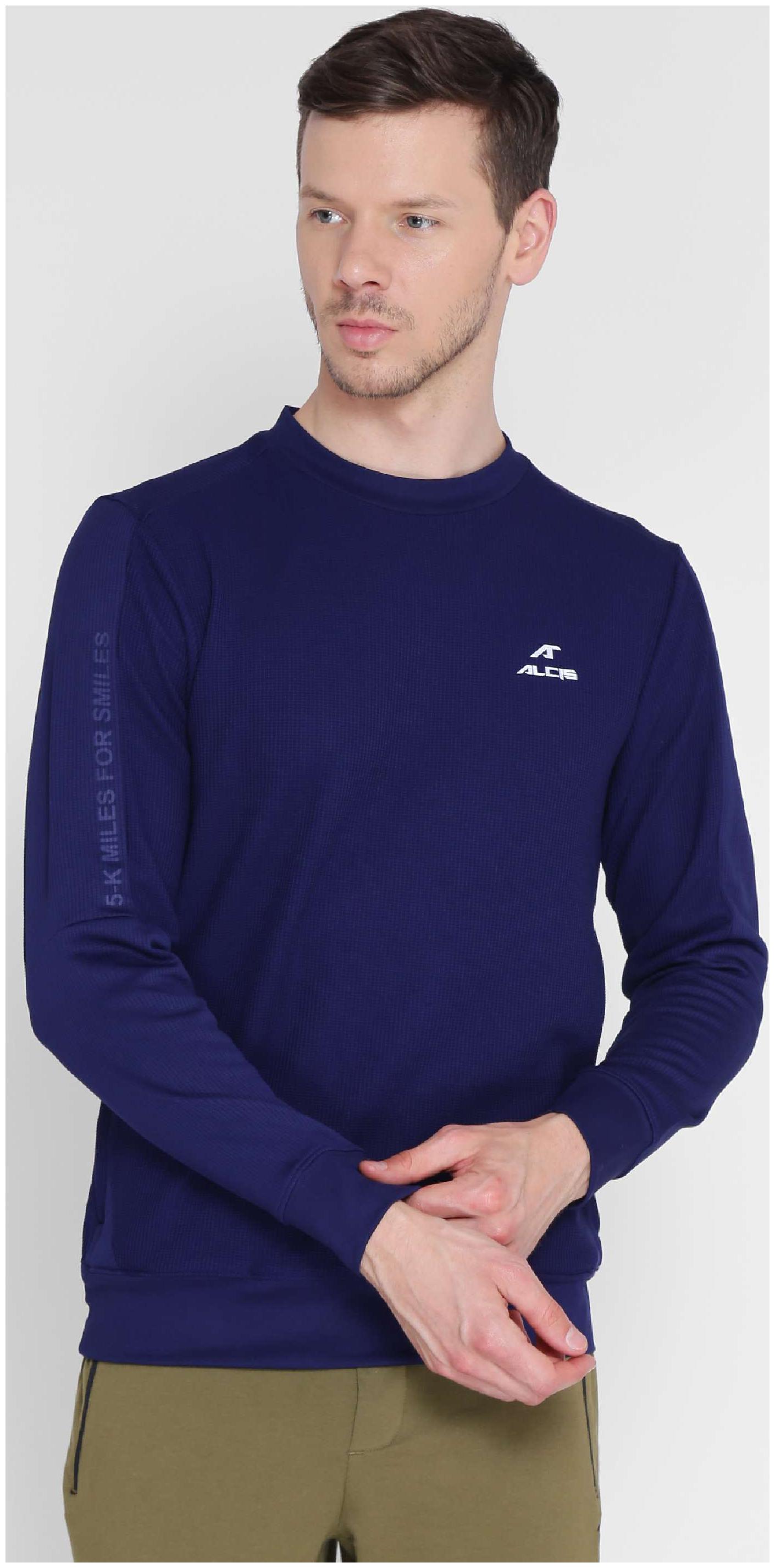 

Alcis Mens Navy Blue Solid Sweat Shirt
