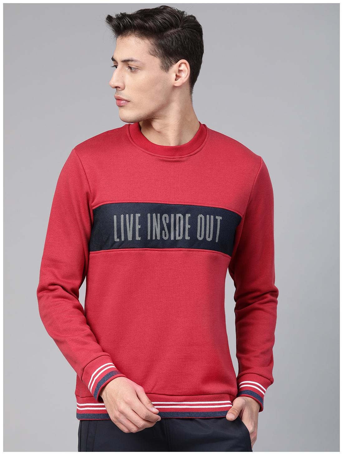 

Alcis Men Red Round neck Sweatshirt