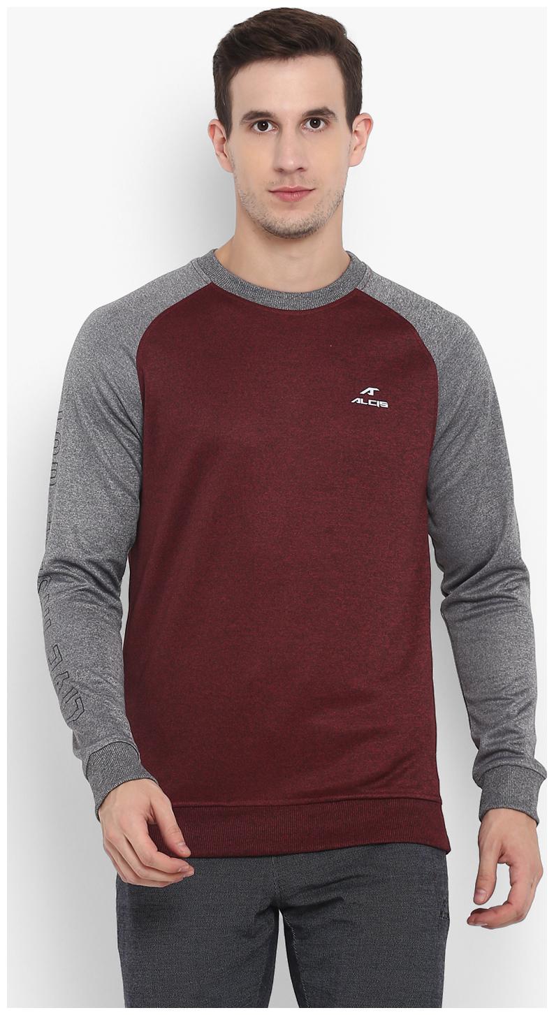 

Alcis Men Maroon Round neck Sweatshirt