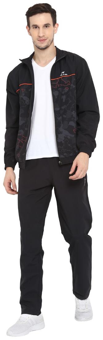 

Alcis Men Black Solid Regular Fit Track Suit