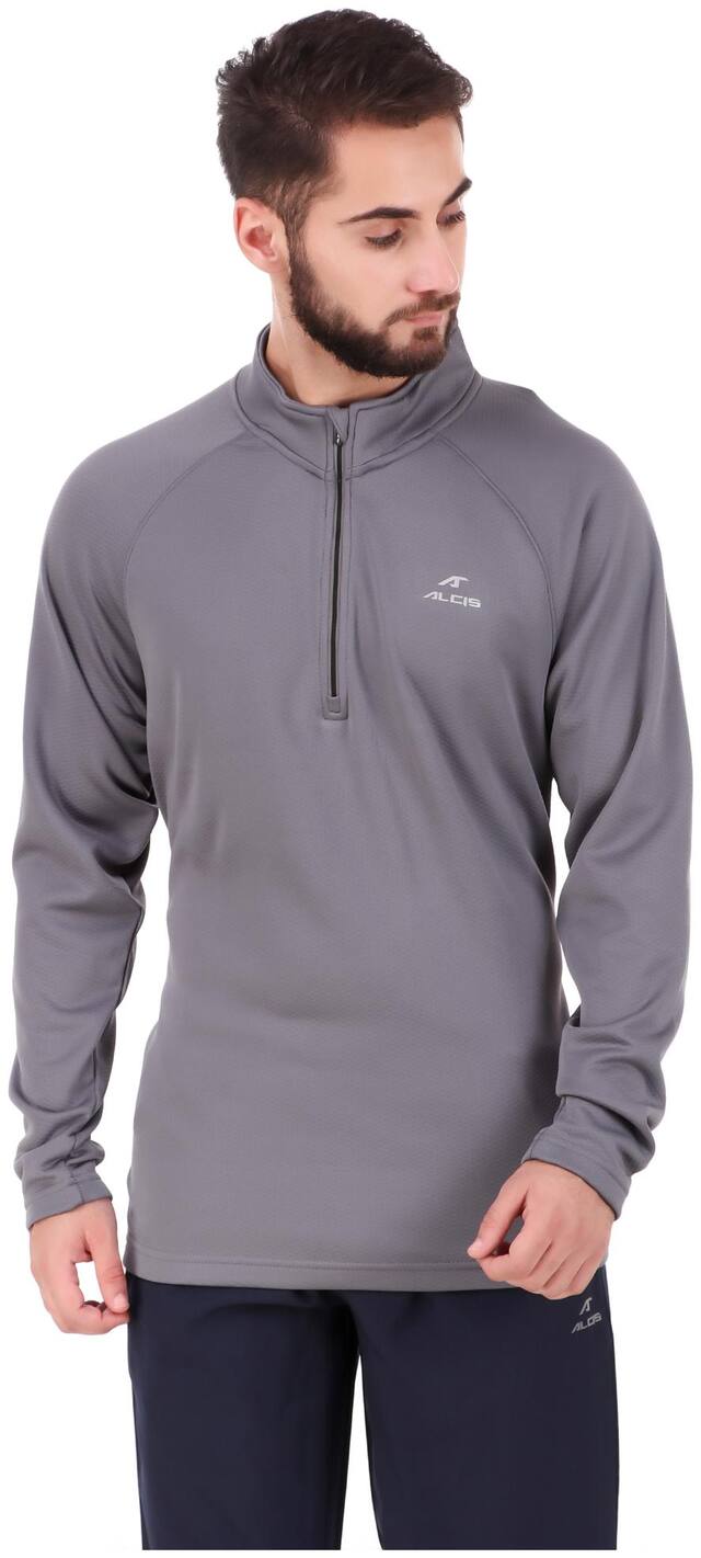 Alcis Men Grey High neck Sweatshirt