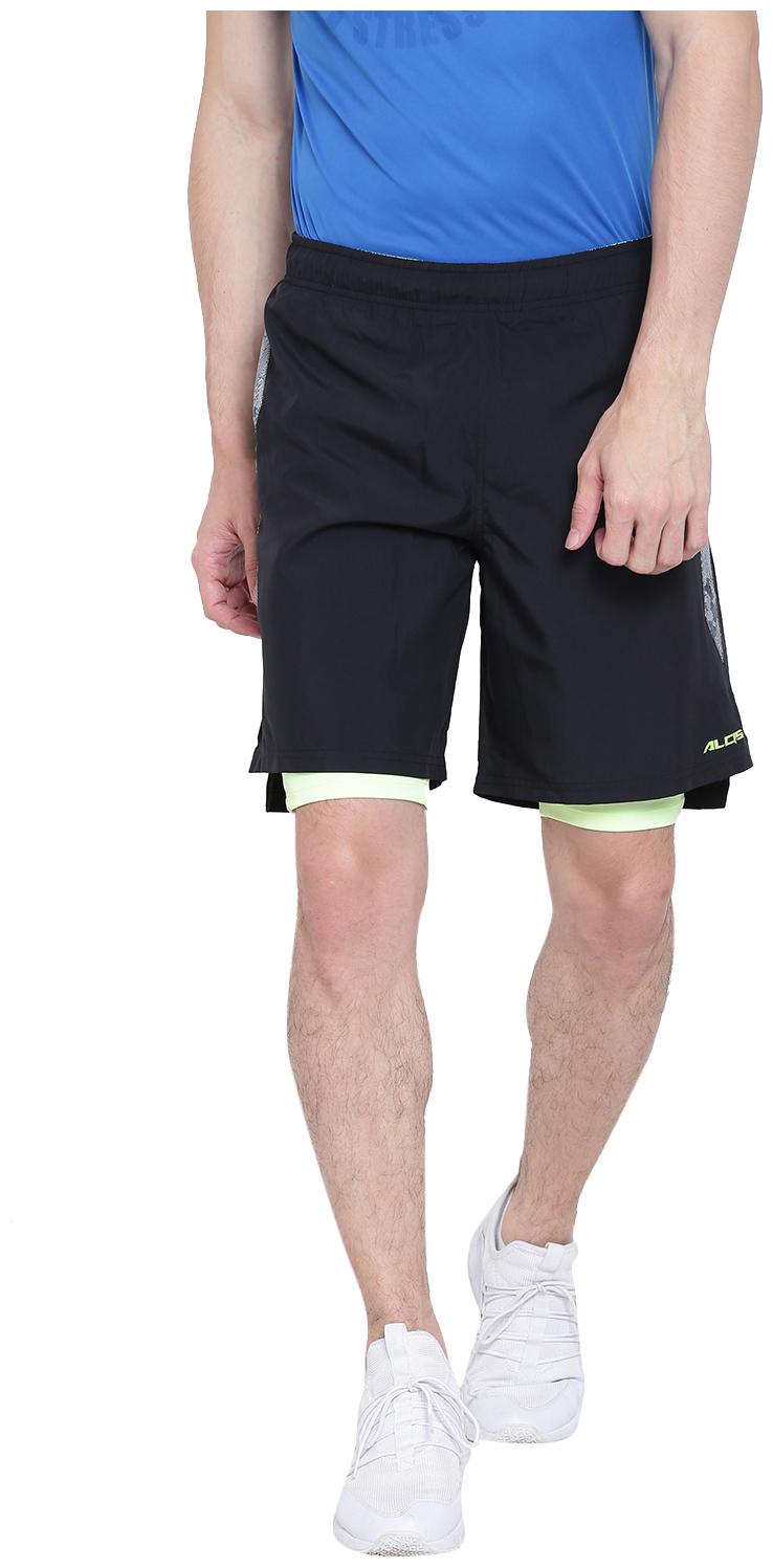

Alcis Polyester Solid Black Color Shorts For Men