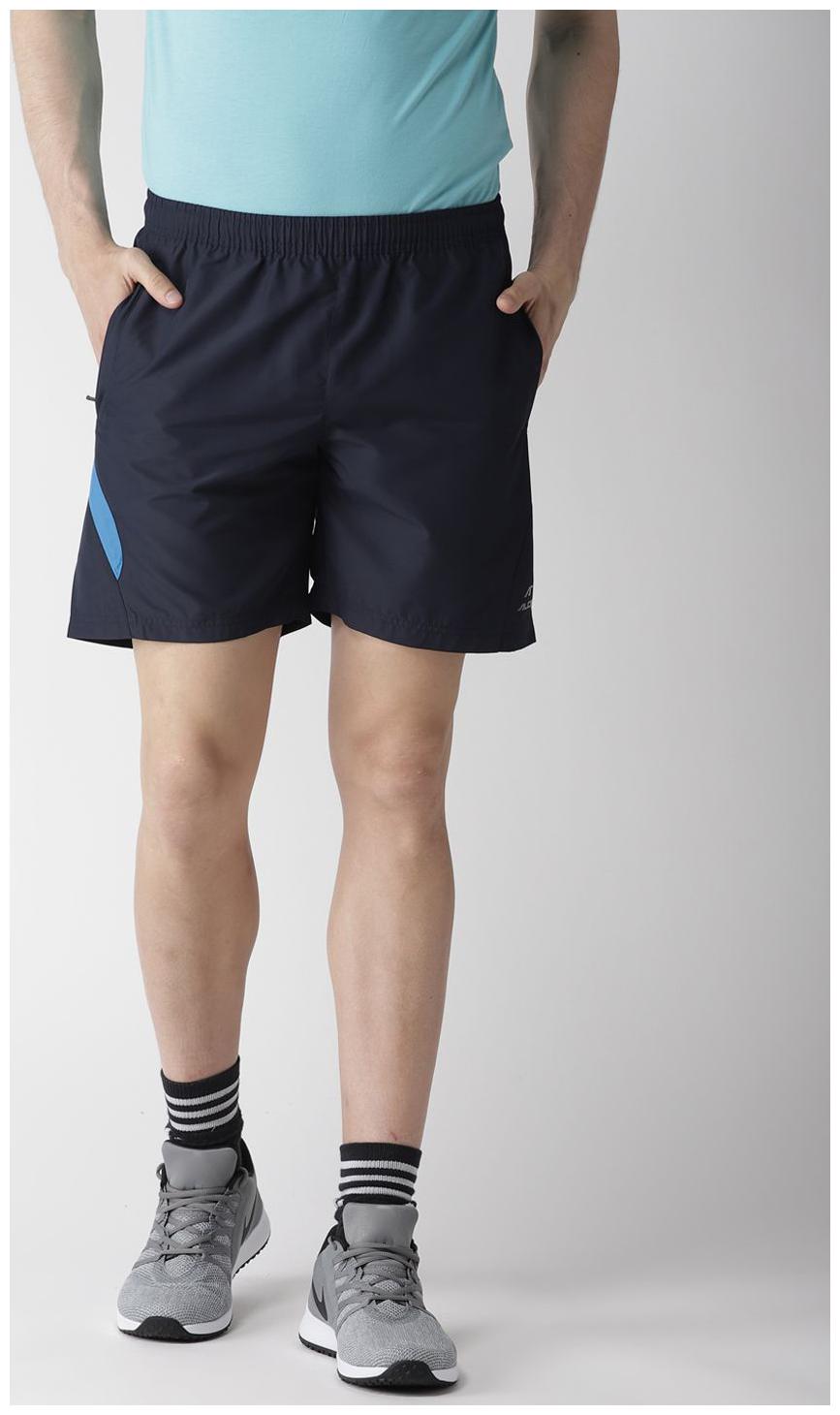 

Alcis Polyester Quick Dry Solid Navy Blue Sports Shorts 3 4ths
