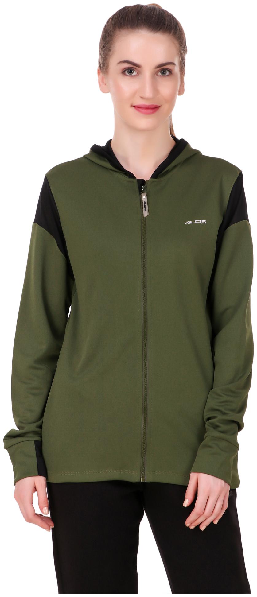 

Alcis Women Solid Sports Jacket - Green