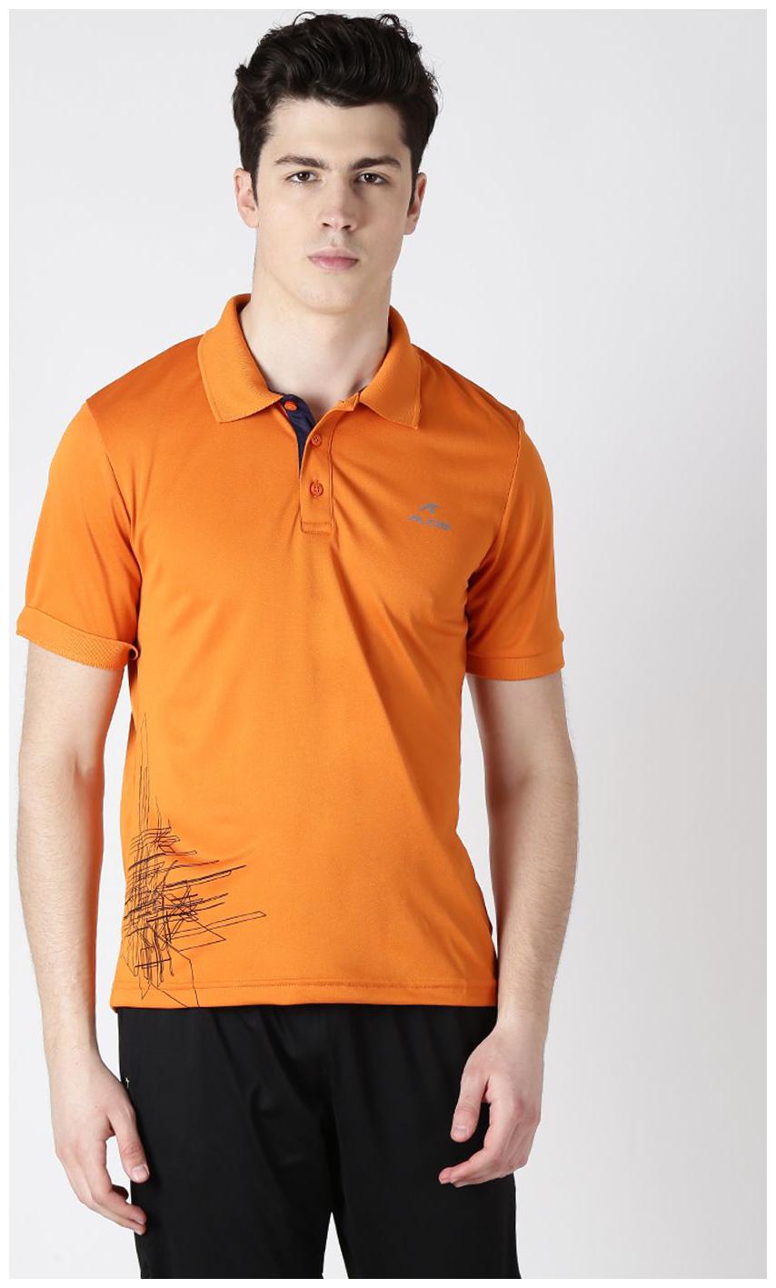 

Alcis Men Orange Slim fit Polyester Polo collar T-Shirt - Pack Of 1