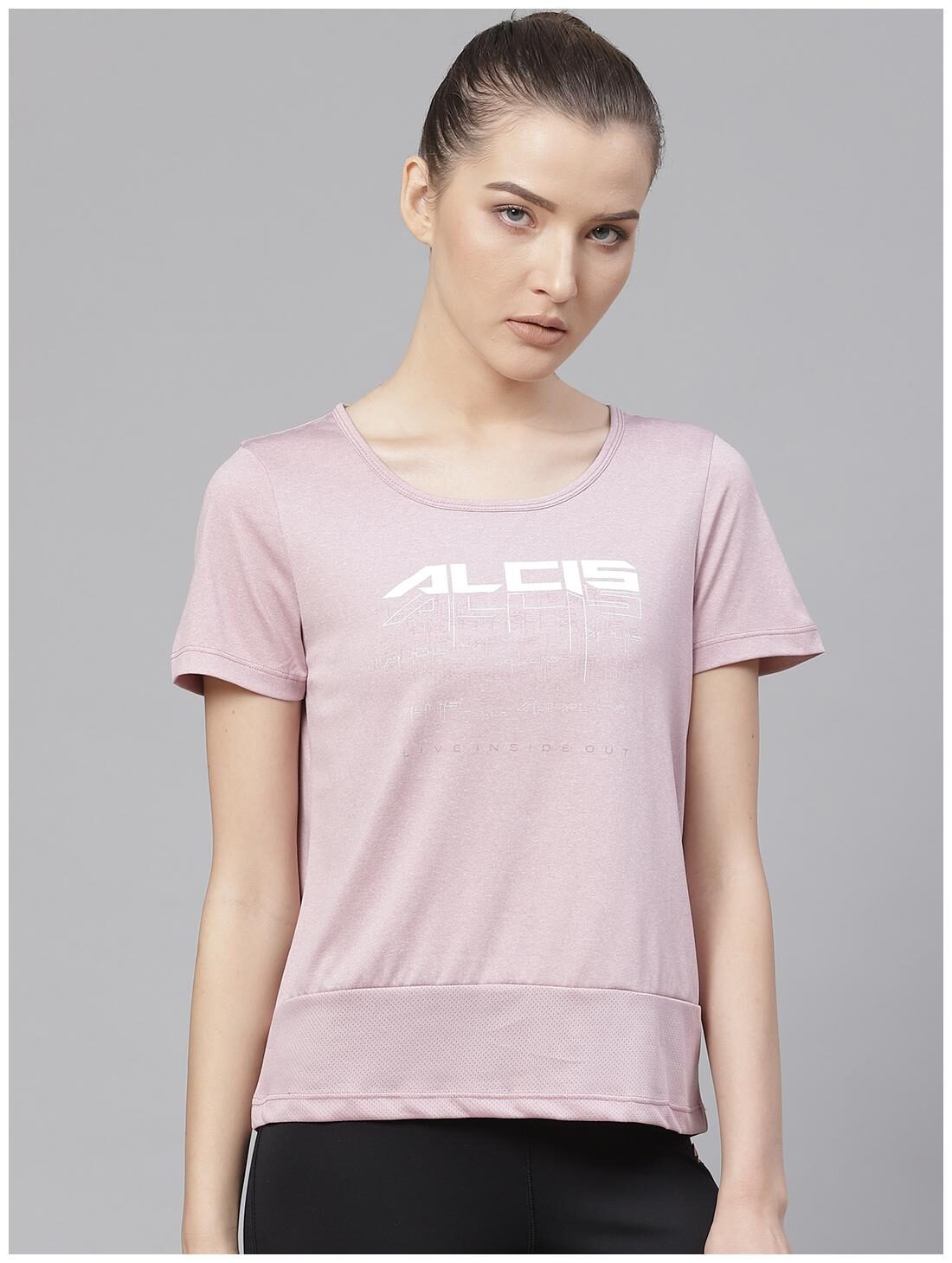 

Alcis Women Printed Sports T-Shirt - Purple