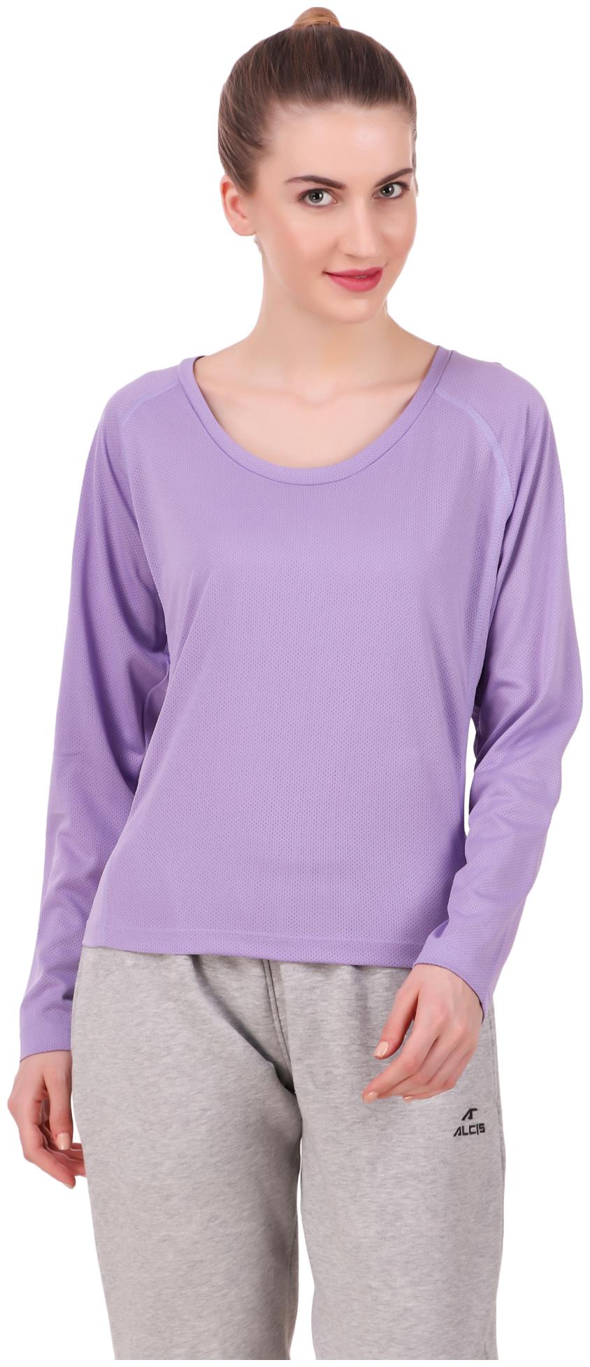 

Alcis Women Solid Sports T-Shirt - Purple