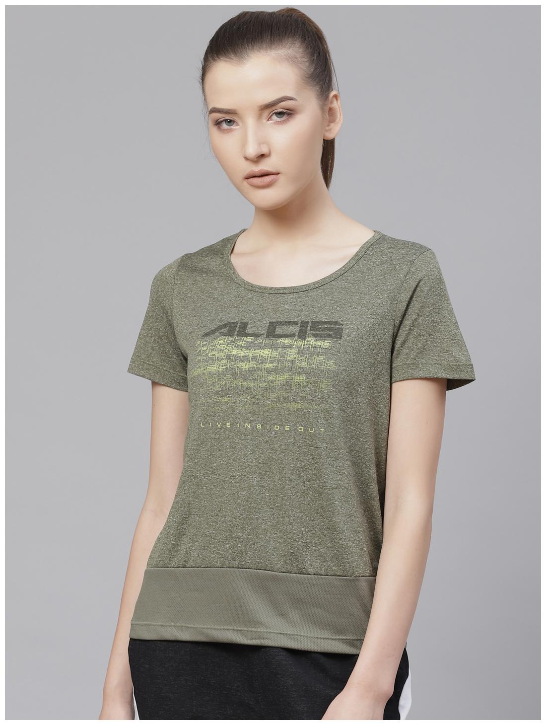 

Alcis Women Printed Sports T-Shirt - Green
