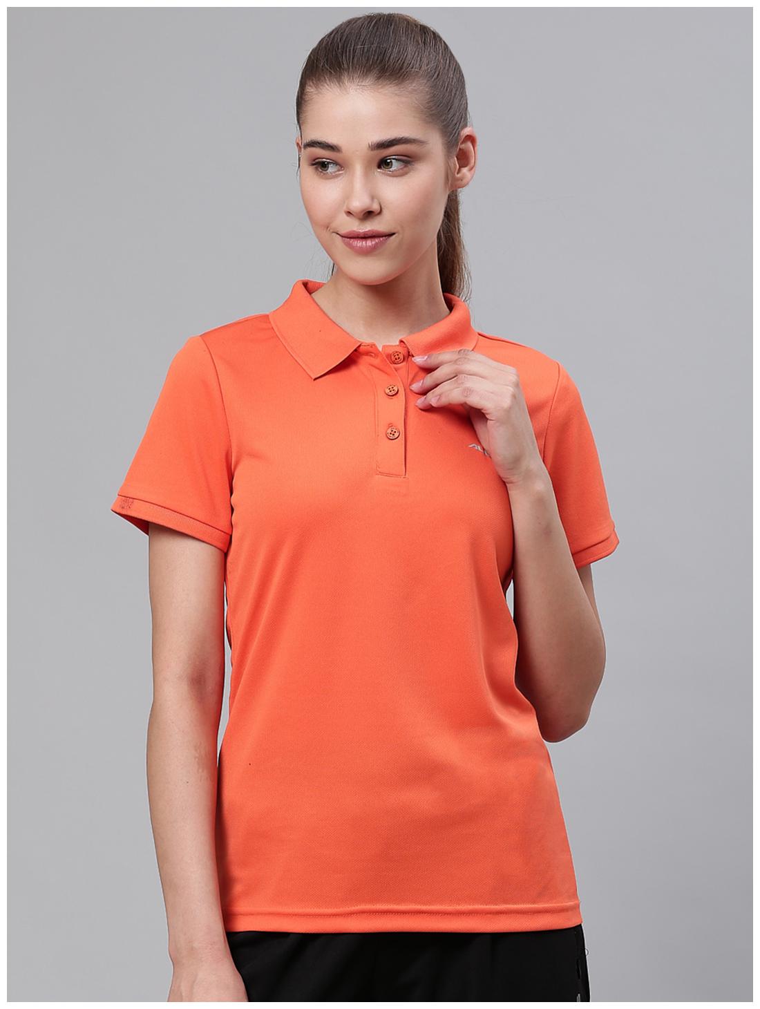 

Alcis Women Solid Sports T-Shirt - Orange