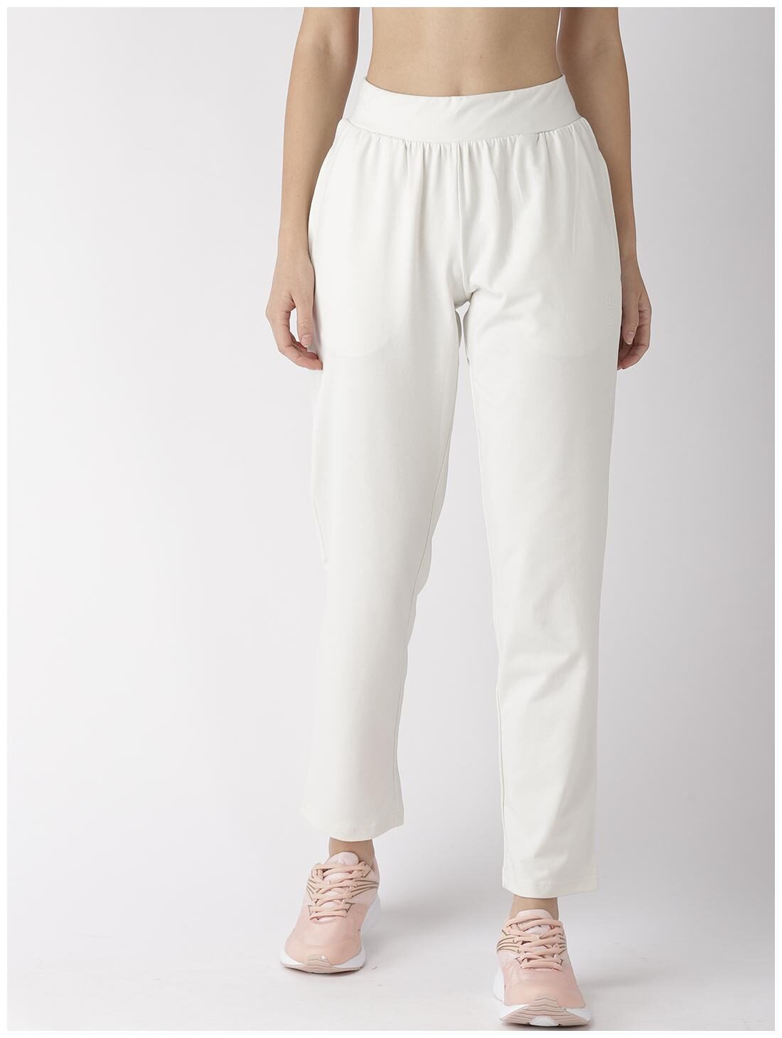 

Alcis Women Regular fit Cotton Solid Track pants - White