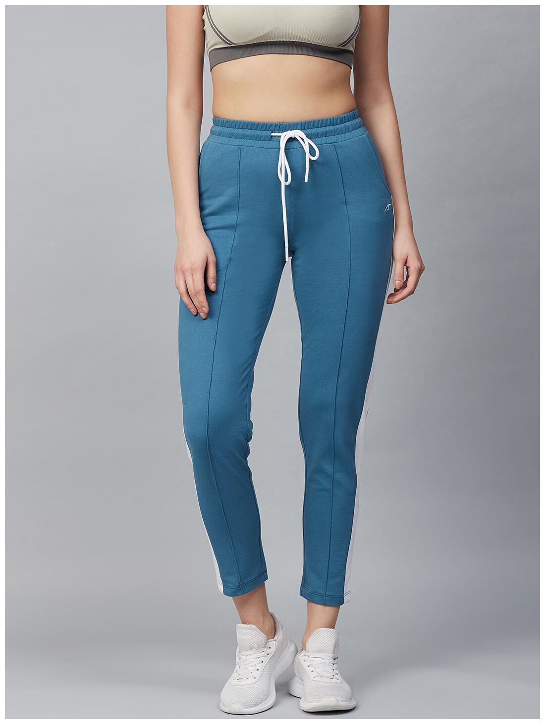 

Alcis Women Slim fit Cotton Solid Track pants - Blue