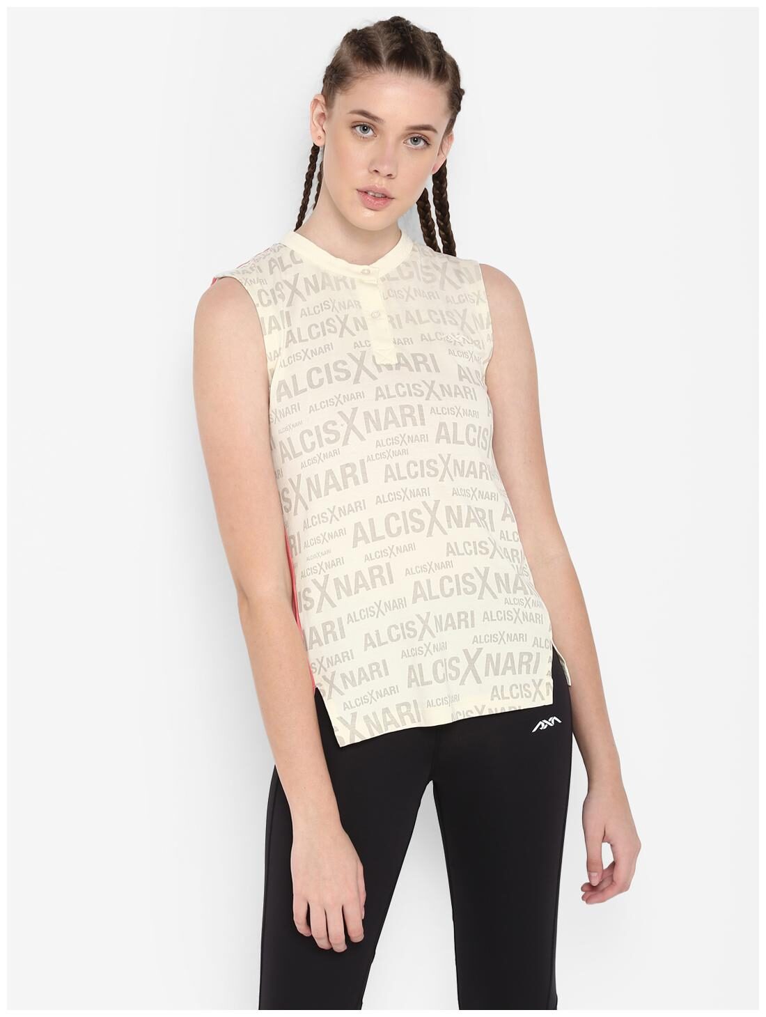 

Alcis Women Printed Sports T-Shirt - Cream