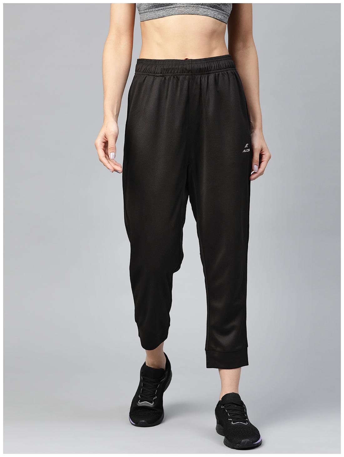 

Alcis Women Regular fit Polyester Solid Track pants - Black