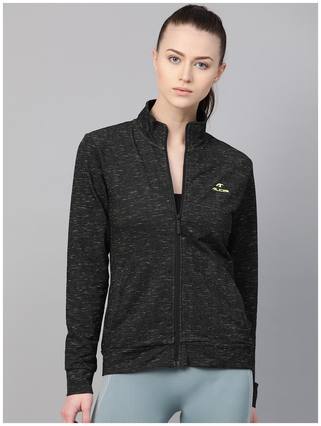 

Alcis Women Solid Sports Jacket - Black