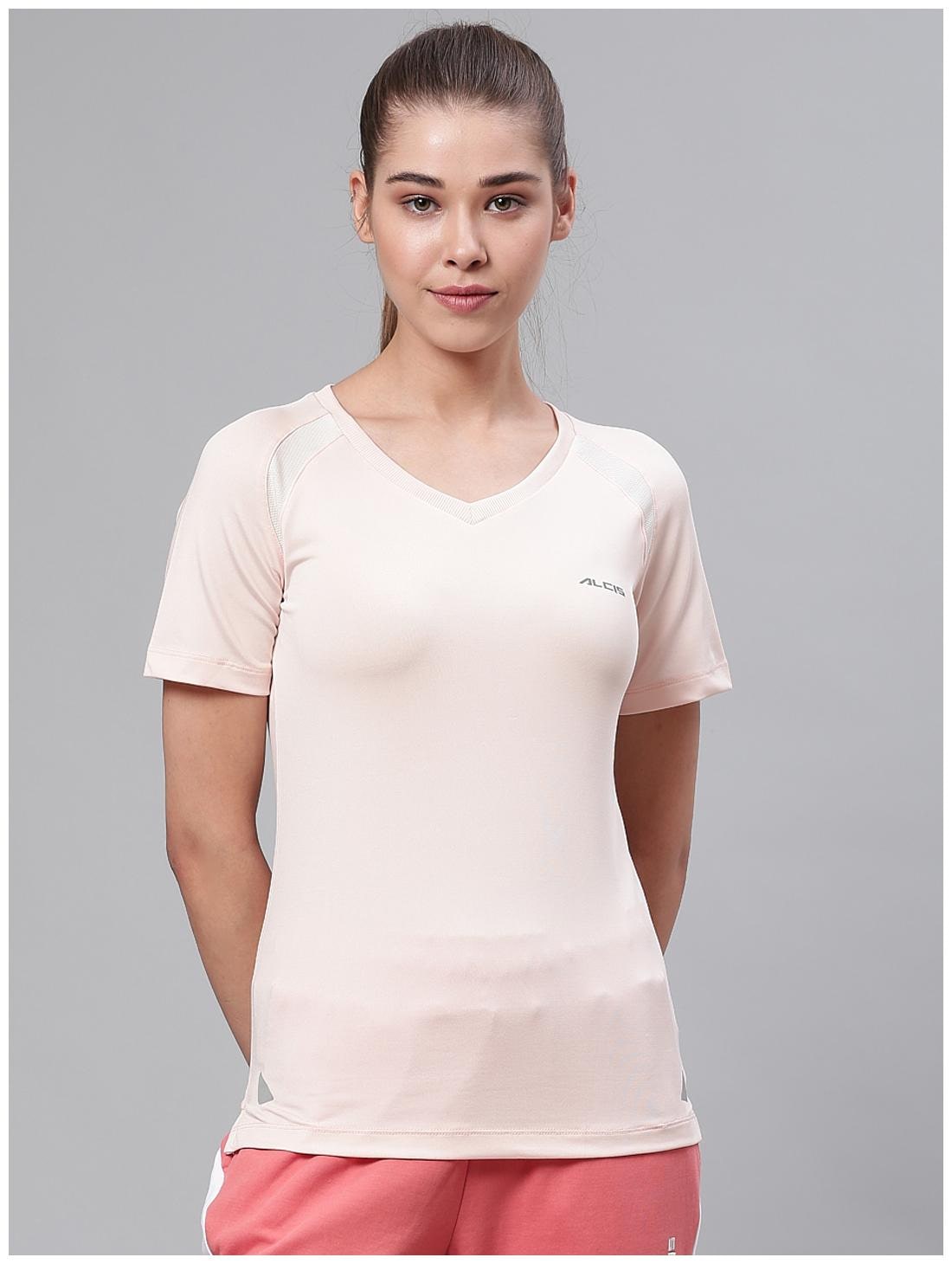 

Alcis Women Solid Sports T-Shirt - Cream