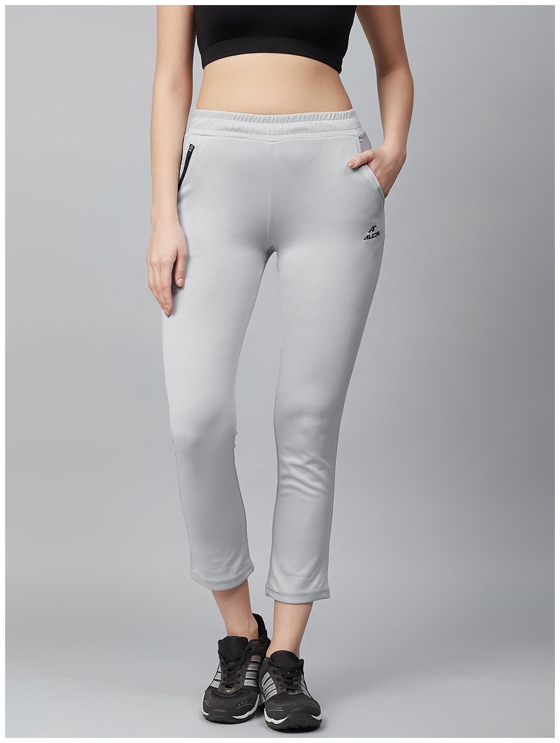 

Alcis Women Slim fit Polyester Solid Track pants - Grey