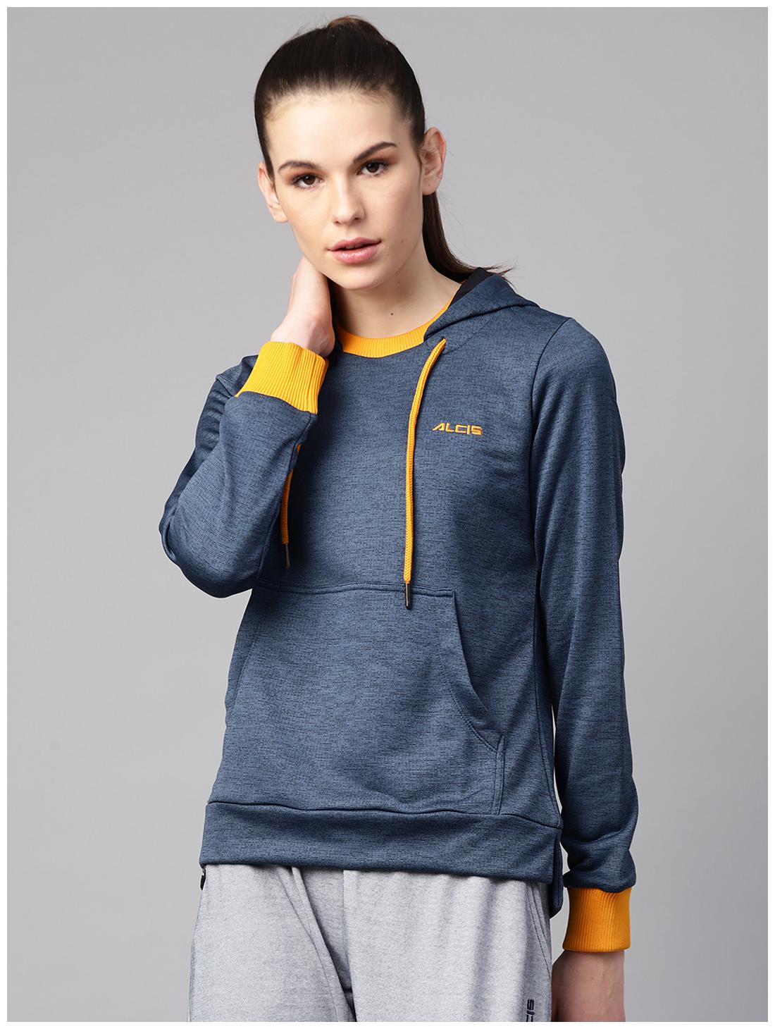 

Alcis Women Solid Sweatshirt - Navy Blue