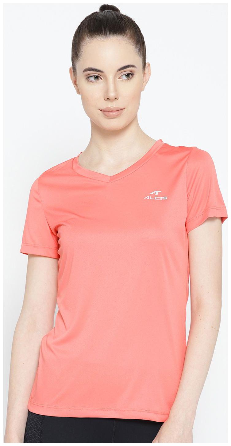 

Alcis Women Solid Sports T-Shirt - Pink