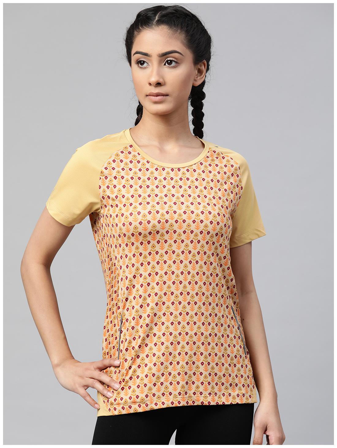 

Alcis Women Printed Sports T-Shirt - Orange