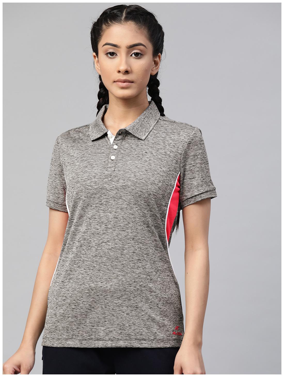 

Alcis Women Solid Sports T-Shirt - Grey