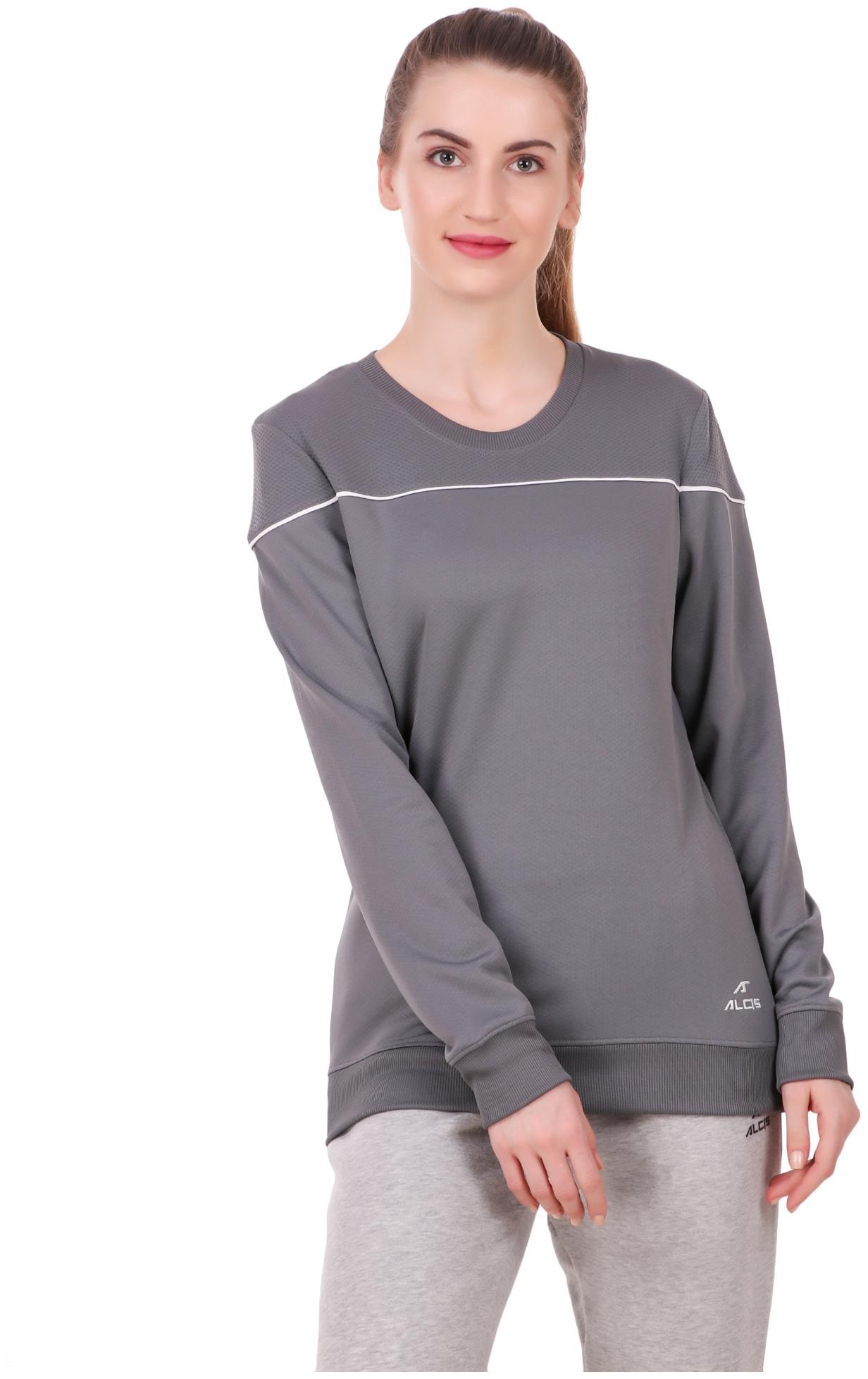 

Alcis Women Solid Sweatshirt - Grey