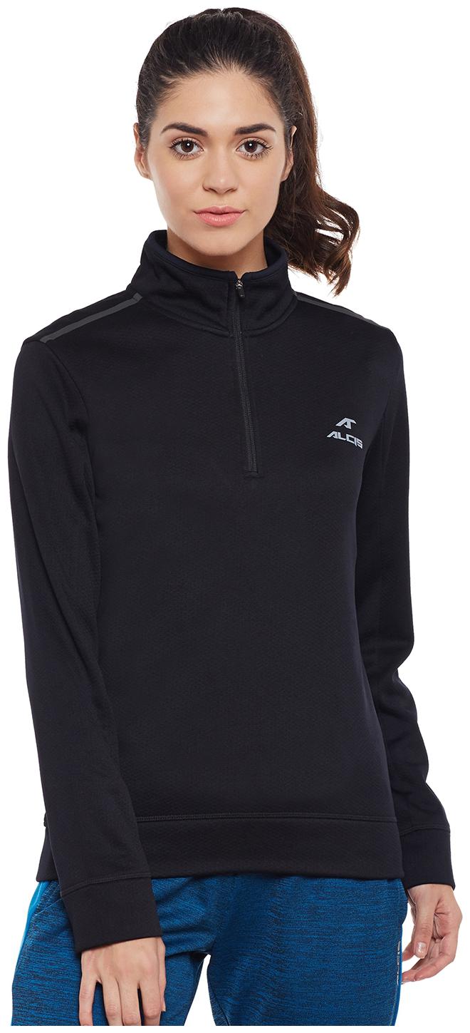 

Alcis Women Solid Sweatshirt - Black