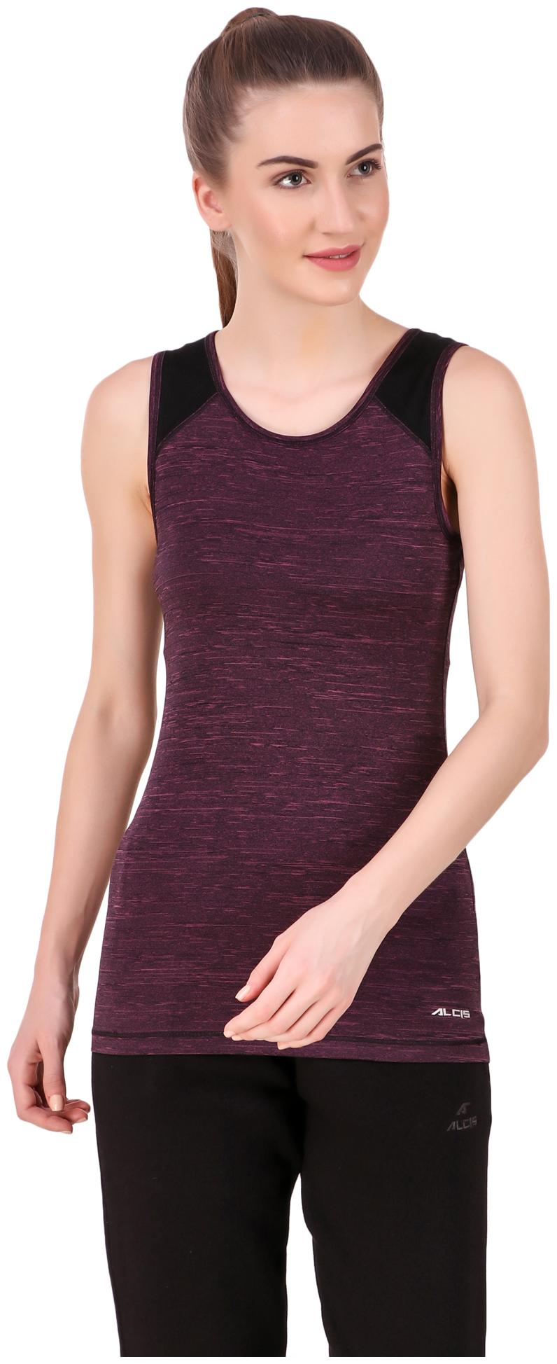 

Alcis Women Purple Regular fit U neck Polyester Tank top