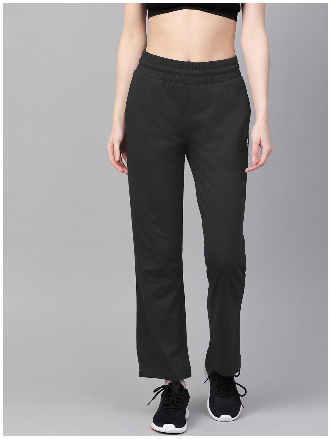 

Alcis Women Regular fit Polyester Solid Track pants - Black