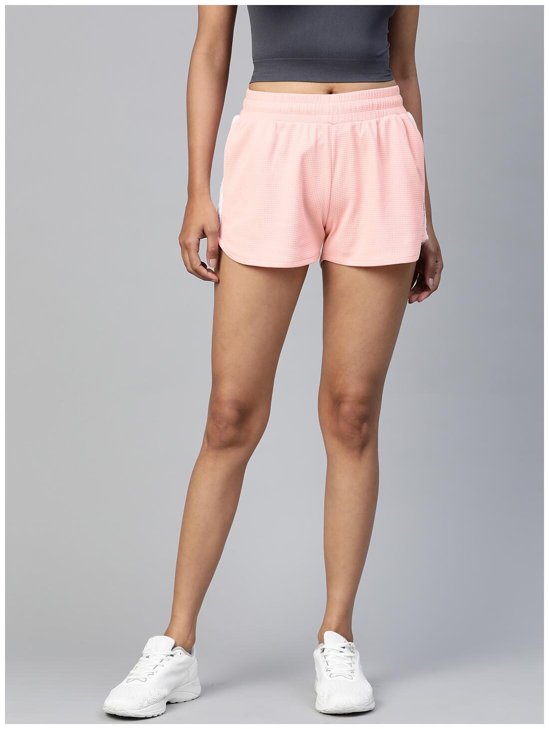 

Alcis Women Polyester Regular Fit Shorts (Peach)