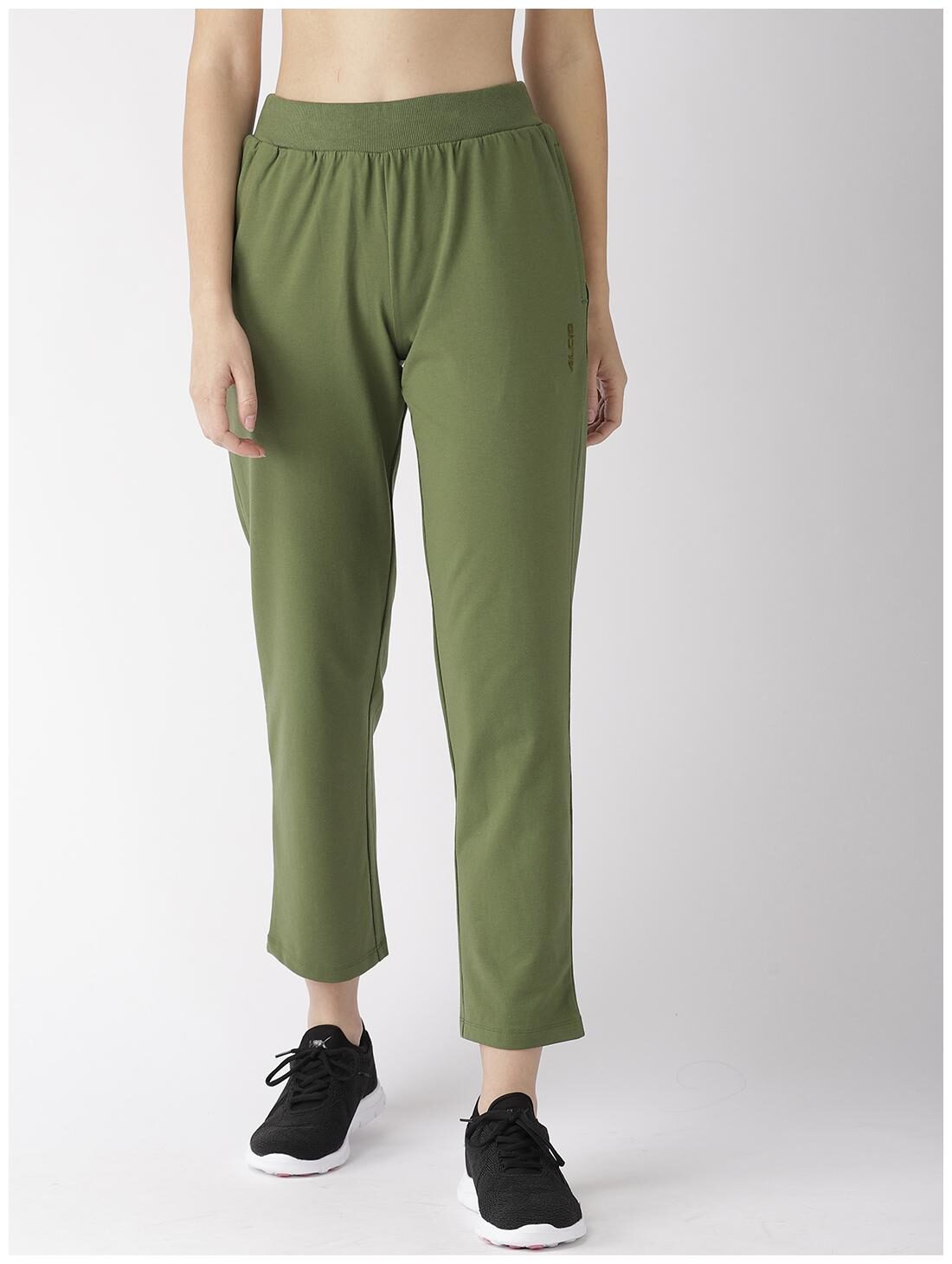 

Alcis Women Regular fit Cotton Solid Track pants - Green