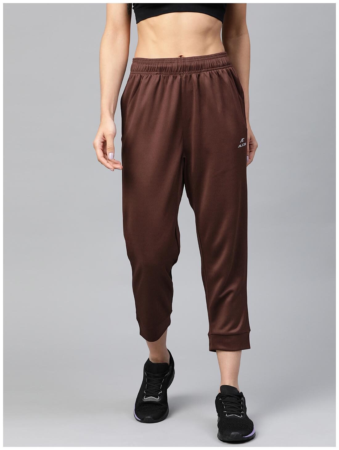 

Alcis Women Regular fit Polyester Solid Track pants - Brown