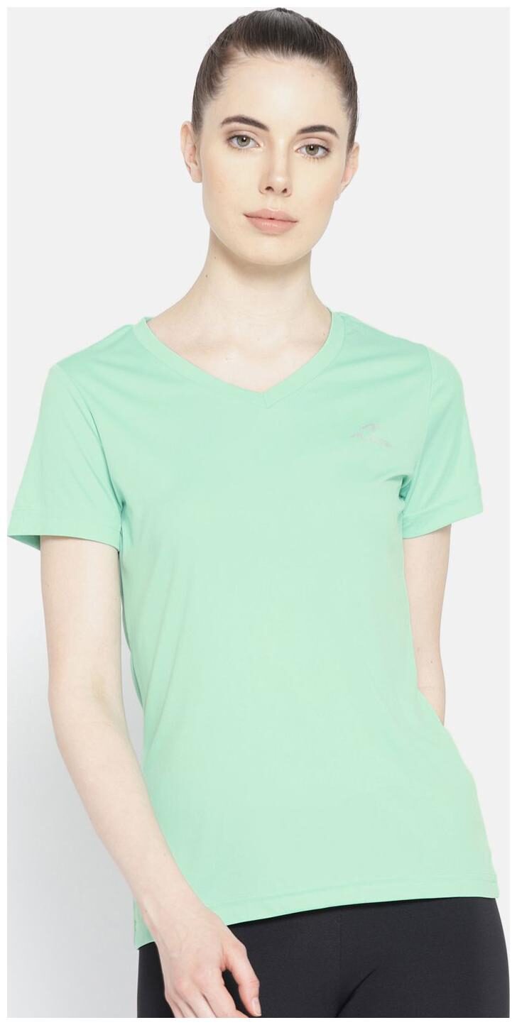 

Alcis Women Solid Sports T-Shirt - Green