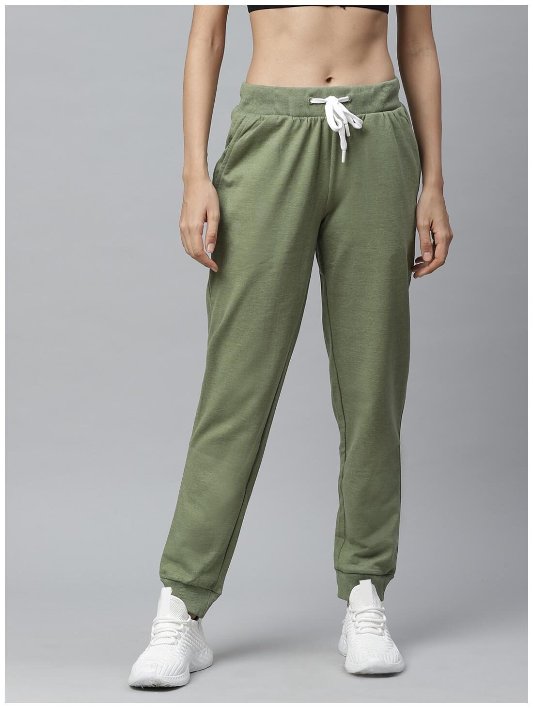 

Alcis Women s Solid Olive Track Pants