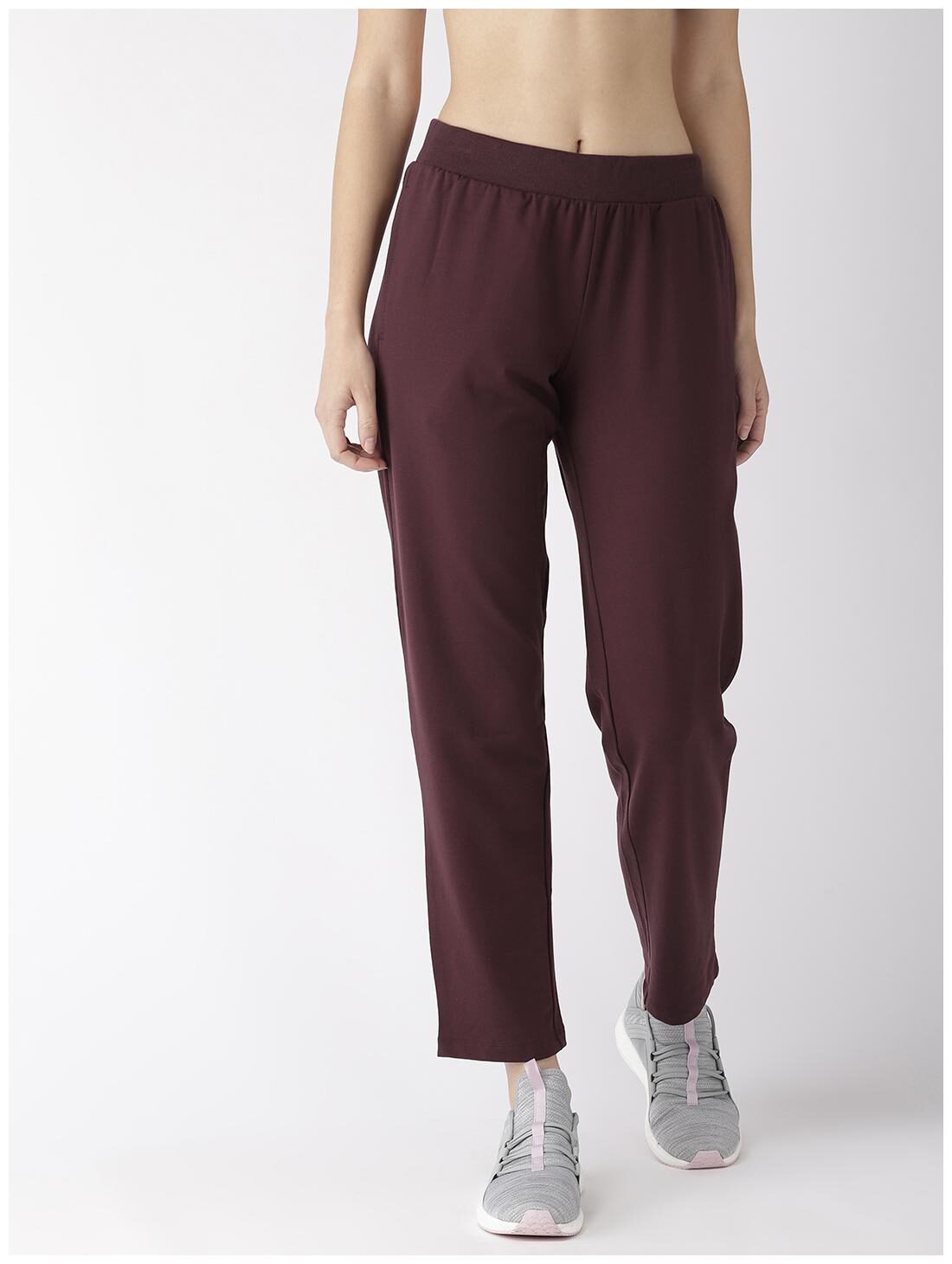 

Alcis Women Regular fit Cotton Solid Track pants - Maroon